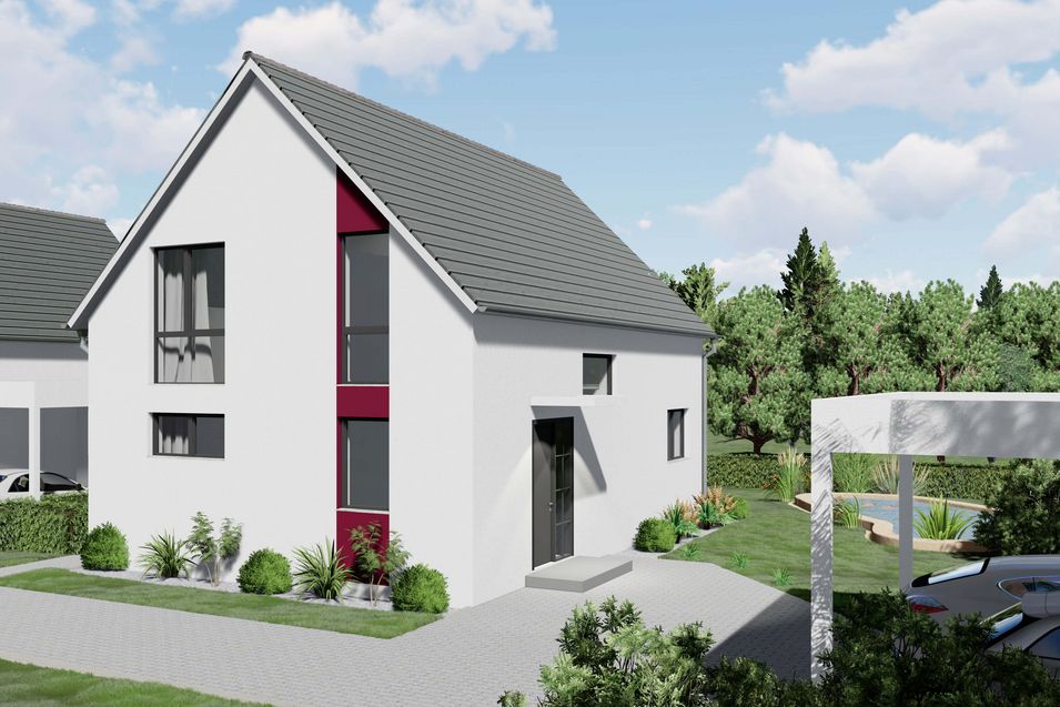 3D-Visualisierung des Einfamilienhausbeispiels 2